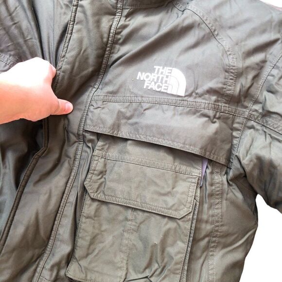 Vintage The North Face Hyvent Goose Down Jacket Large Green - Picture 13 of 16